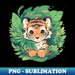 cute chibi tiger cub - exclusive png sublimation download - bold & eye-catching