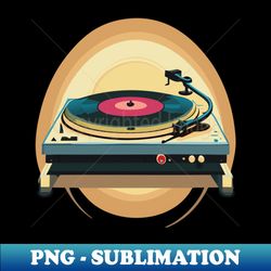 turntable - vintage audio lp vinyl record player design 2 - instant sublimation digital download - bold & eye-catching