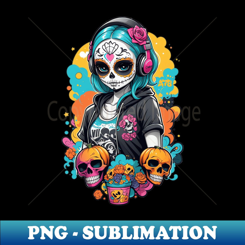 VL-42785_Sugar Skull Girl with Orange Skulls 8206.jpg