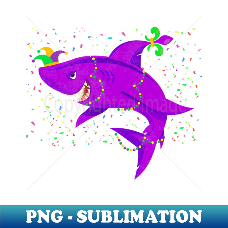 XT-29764_Mardi Gras Shark Louisiana Parade Fleur-De-Lis Fat Tuesdays 6870.jpg