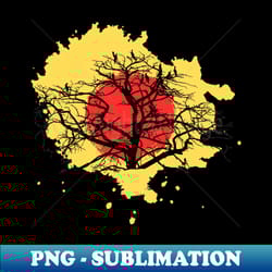 sunset with crows - instant png sublimation download - transform your sublimation creations