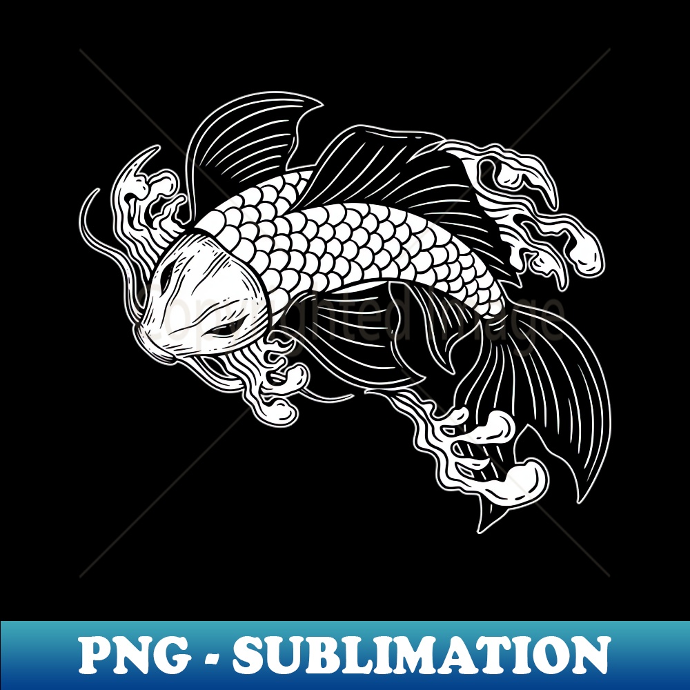 GZ-24684_Dark Gold fish Koi fish Betta fish Japanese Oriental Art 3221.jpg