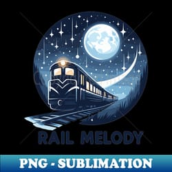 locomotive rail melody - stylish sublimation digital download - revolutionize your designs
