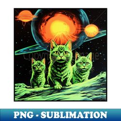 Galaxy Cats - PNG Transparent Sublimation Design - Perfect for Sublimation Mastery