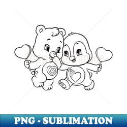 twin care bears - elegant sublimation png download - perfect for creative projects