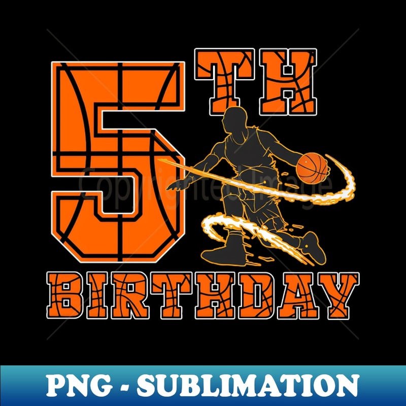 PK-2137_5th Birthday Basketball T-Shirt Im 5 Boy Girl 5th Birthday 1661.jpg