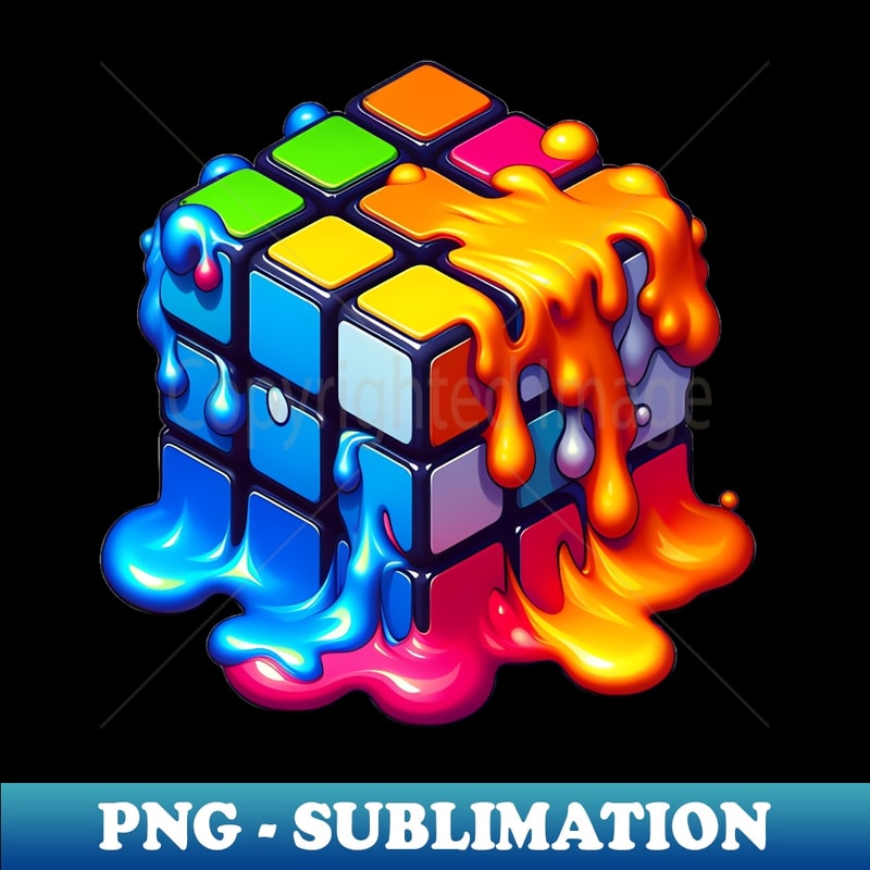 Rubik's Cube - Hyperrealistic Melting Rubik's Cube In Vibra - Foto 3