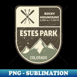 Estes Park Rocky Mountains Colorado - Instant PNG Sublimation Download - Bring Your Designs to Life