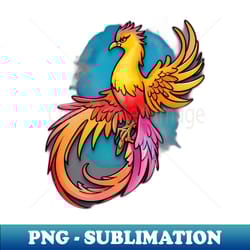 legendary phoenix bird of fire and revenge - stylish sublimation digital download - bring your designs to life