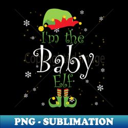 Baby Elf Matching Family Group Christmas Party Pajama - PNG Transparent Sublimation Design - Create with Confidence
