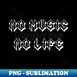 no life no music - Retro PNG Sublimation Digital Download - Vibrant and Eye-Catching Typography