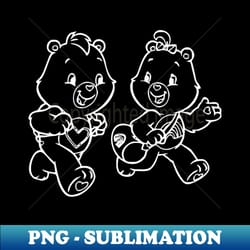 care bear with jogging - vintage sublimation png download - create with confidence
