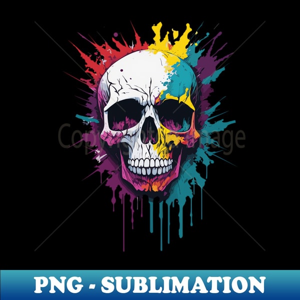 Pain Texture Splash Colorful skull pain splash - PNG Transparent Digital Downloa | Inspire ...
