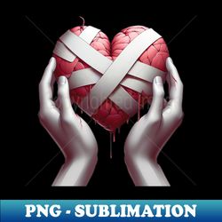 A heart wrapped in bandages - Creative Sublimation PNG Download - Perfect for Creative Projects