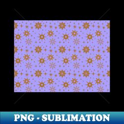 Golden snowflakes on purple winter pattern - PNG Sublimation Digital Download - Spice Up Your Sublimation Projects