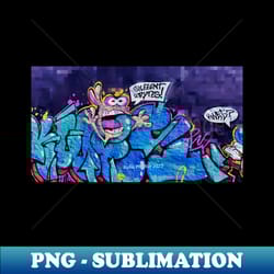 screaming graffiti wall - aesthetic sublimation digital file - fashionable and fearless
