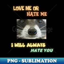 Love me or hate me i will always hate you - Digital Sublimation Download File - Bold & Eye-catching