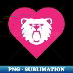 bear mascot cares pink - vintage sublimation png download - create with confidence