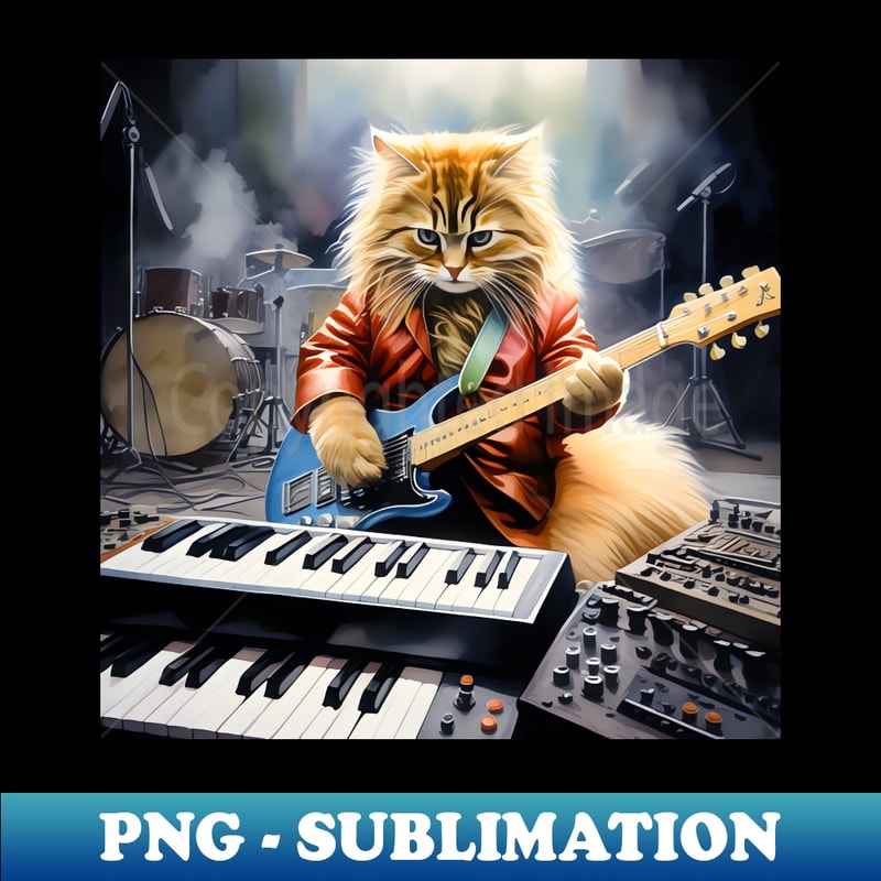 Rhythm Cat - The Fur-ging Pumpkins - Sublimation-Ready PNG F | Inspire ...