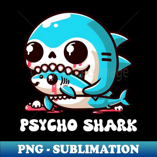 Psycho Shark - Elegant Sublimation PNG Download