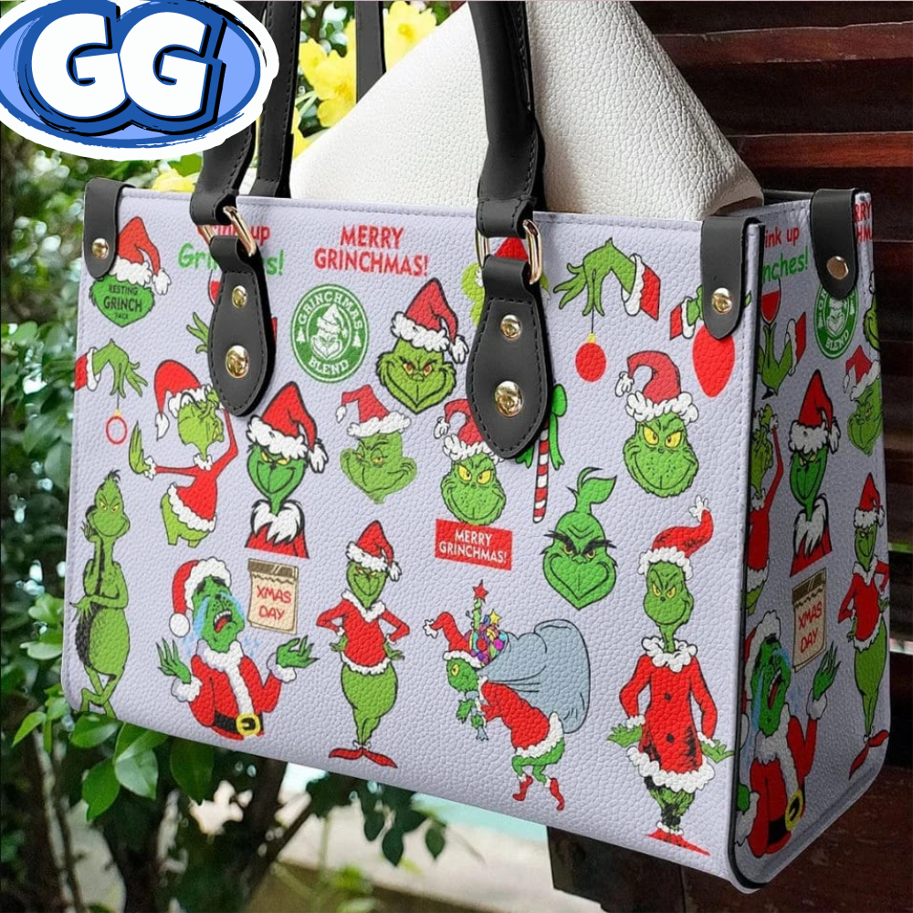 Christmas Grinch Leather Bag,Grinch Lovers Handbag.jpg