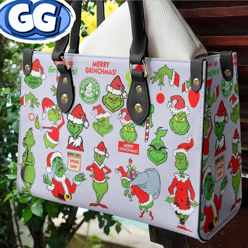 Christmas Grinch Leather Bag,Grinch Lovers Handbag.jpg