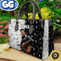 elvis presley the rock king 3d leather handbag