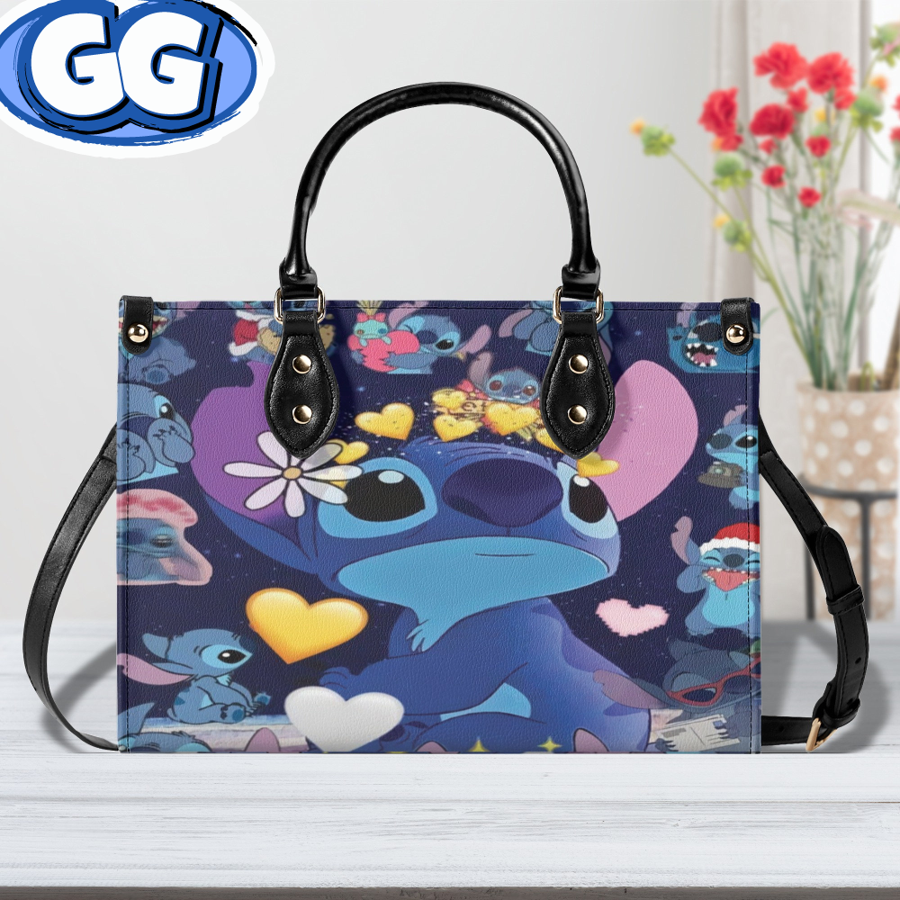 Cute Stitch Handbag, Lilo and Stitch Leather Bag, Christmas Shoulder Bag, Crossbody Bag, Top Handle Bag, Vintage HandBag 1.jpg