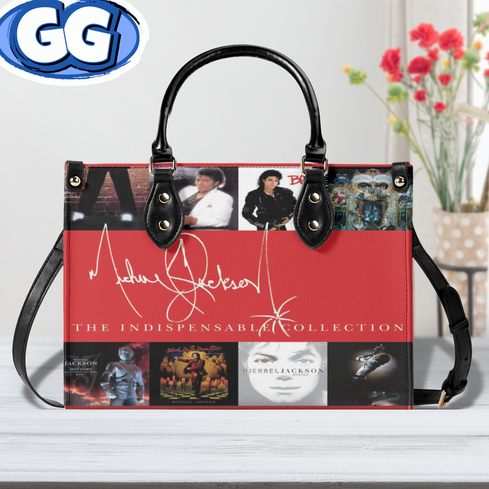 Michael Jackson Leather Bags, King Of Pop Bags And Purses, Michael Jackson Lovers Handbag, Custom Leather Bag, Shopping Bag,Handmade Bag.jpg