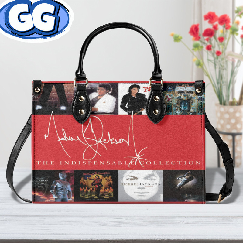 Michael Jackson Leather Bags, King Of Pop Bags And Purses, Michael Jackson Lovers Handbag, Custom Leather Bag, Shopping Bag,Handmade Bag.jpg