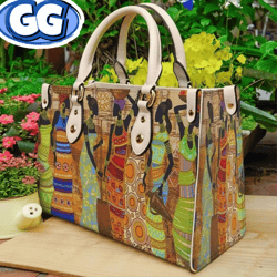 African Afro Art Handbag,  African Afro Leather Bag, African Afro Purse , Crossbody Bag, African Girl Handbag,  Art Purs