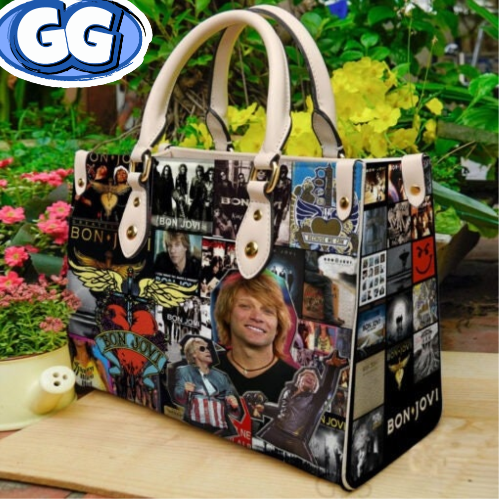 Bon Jovi Leather handBag,Music Leather Bag,Travel handbag,Teacher Handbag,Gift for fan,Handmade Bag,Custom Bag,Vintage Bags,Woman Shoulder.jpg