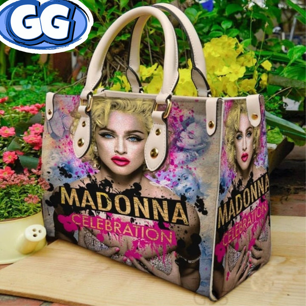 Madonna Handbag,Madonna Leather Bag,Madonna Purse Bag,Tour Music handbag,Music Leather Handbag,Crossbody Bag,Teacher bag,Singer bag 1.jpg