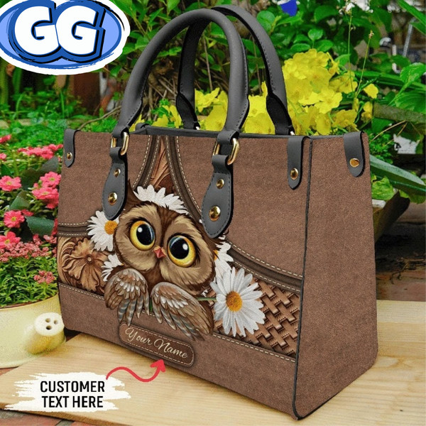 Personalized Owl Handbag, Owl Leather Bag,Pet Leather handbag,Bird Leather Bag, Crossbody Bag,Owl  Handbag, Owl Purse Bag Wallet,Travel Bag 1.jpg