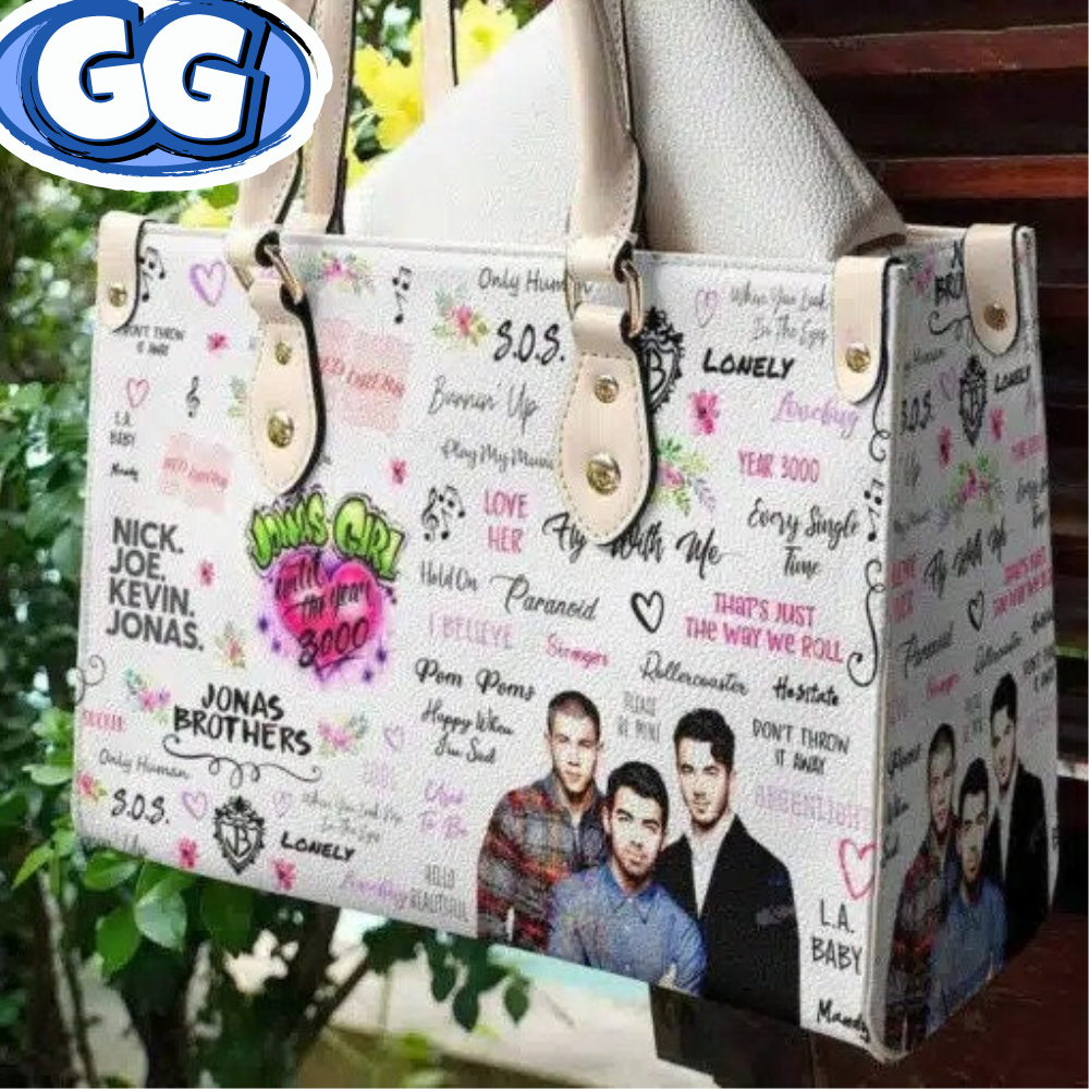 Jonas Brothers Leather HandBag ,Jonas Brothers Handbag,Music Leather Bag,Travel handbag,Teacher Handbag,Handmade Bag,Custom Bag,Vintage Bags.jpg