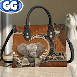 vintage elephant handbag, elephant handbag, elephant leather bag, women leather handbag