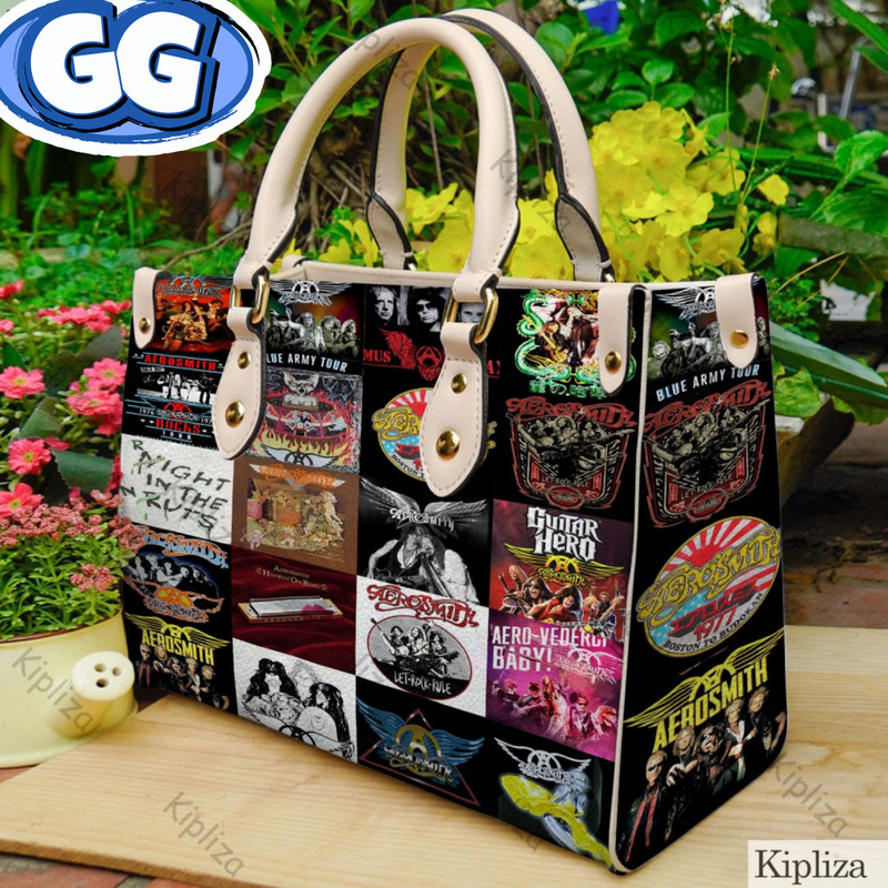 Aerosmith Handbag, Aerosmith Leather Bag, Aerosmith Shoulder Bag, Crossbody Bag, Top Handle Bag, Vintage HandBag 1.jpg