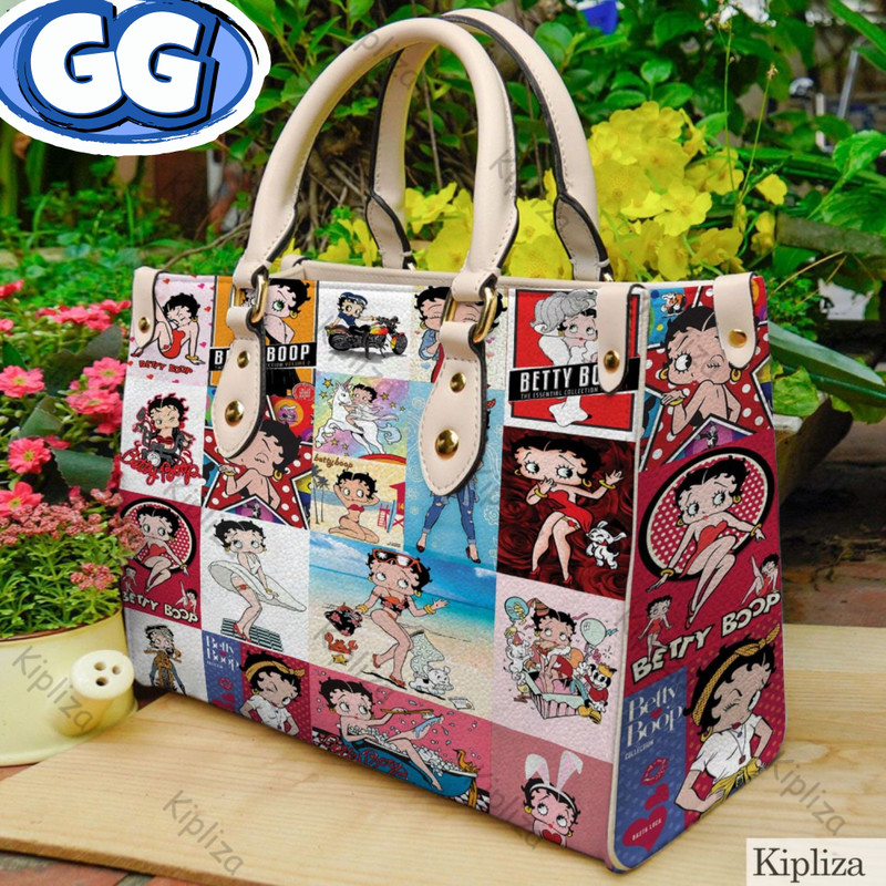 Betty Boop Handbag, Betty Boop Leather Bag, Betty Boop Shoulder Bag, Crossbody Bag, Top Handle Bag, Vintage Bag 2.jpg