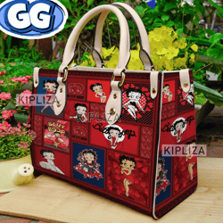 Betty Boop Handbag, Betty Boop Leather Bag, Betty Boop Shoulder Bag, Crossbody Bag, Top Handle Bag, Vintage Bag 7