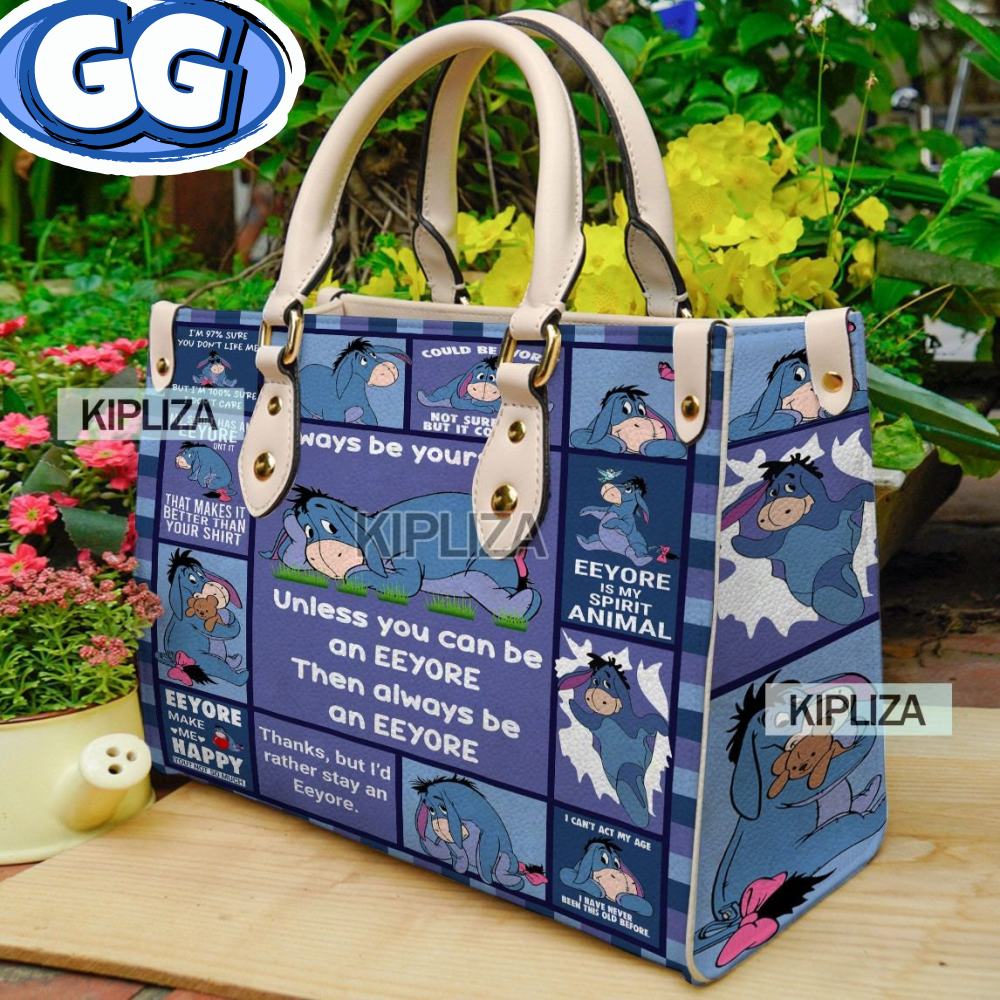 Eeyore Winnie The Pooh Handbag, Eeyore Winnie The Pooh Leather Bag, Pooh Bear and Friends Shoulder Bag, Crossbody Bag, Top Handle Bag 1.jpg