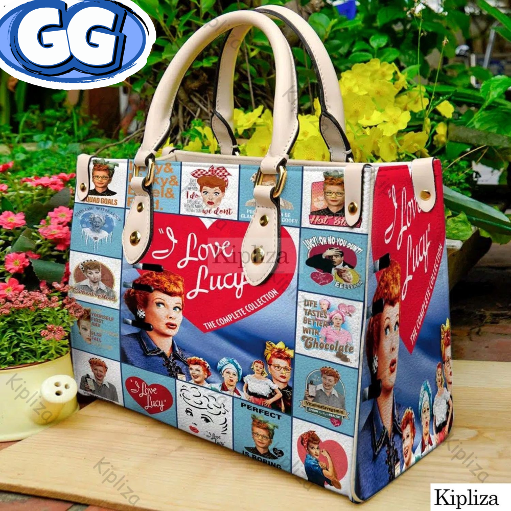 I Love Lucy Handbag, I Love Lucy Leather Bag, I Love Lucy Shoulder Bag, Crossbody Bag, Top Handle Bag, Vintage Bag 4.jpg