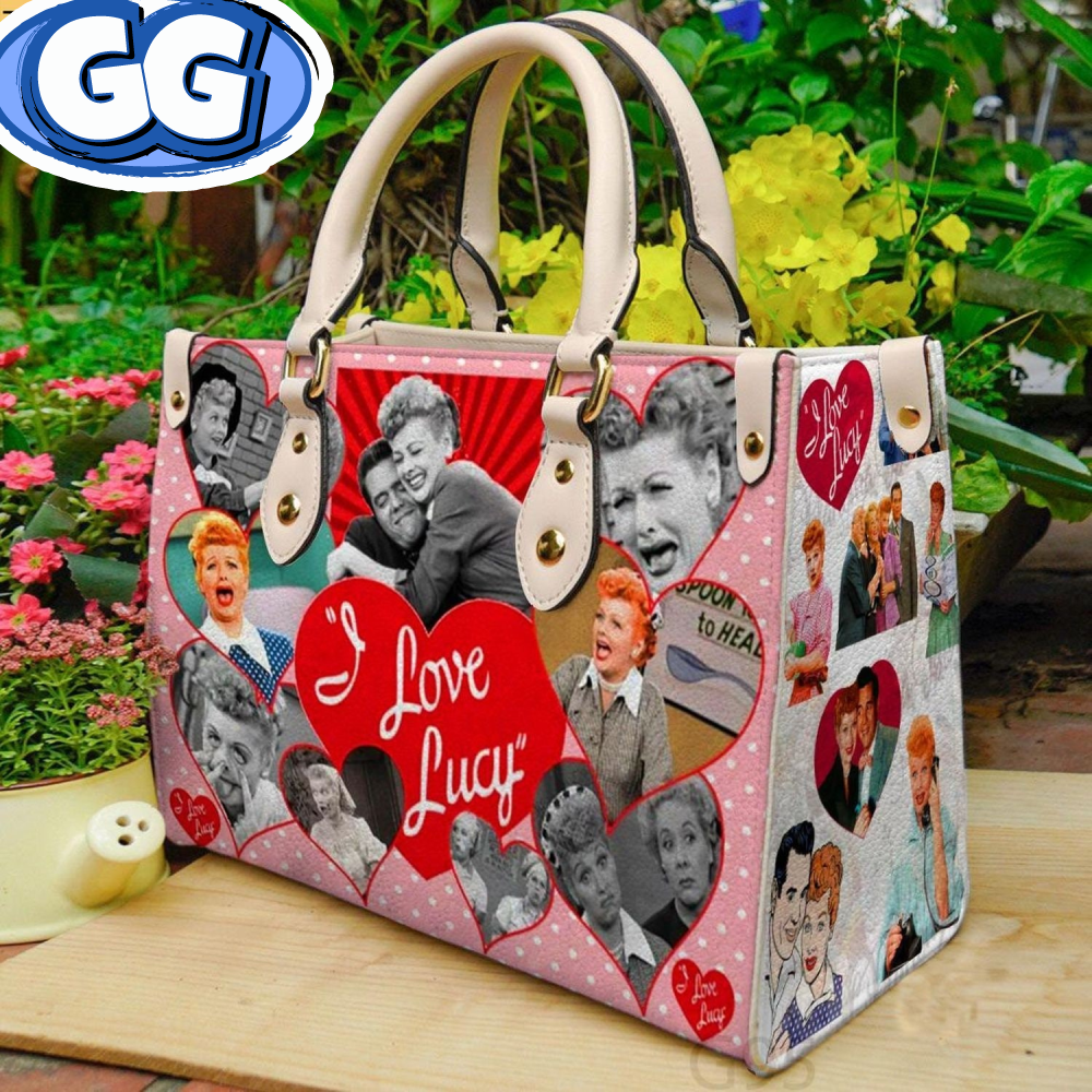 I Love Lucy Handbag, I Love Lucy Leather Bag, I Love Lucy Shoulder Bag, Crossbody Bag, Top Handle Bag, Vintage Bag.jpg