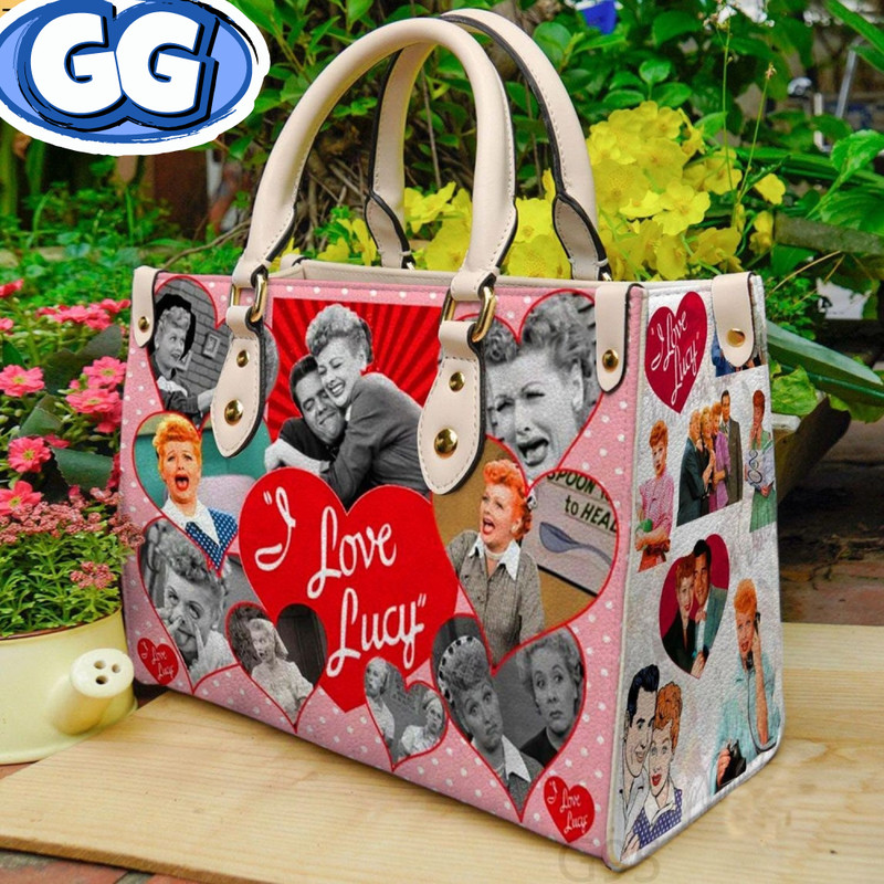 I Love Lucy Handbag, I Love Lucy Leather Bag, I Love Lucy Shoulder Bag, Crossbody Bag, Top Handle Bag, Vintage Bag.jpg