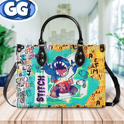 Stitch Disney Bag, Lilo And Stitch Leather Handbag & Wallet, Disney Shoulder Bag, Shopping Bag, Stitch Lover