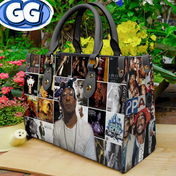 2pac Rapper Leather Handbag.png