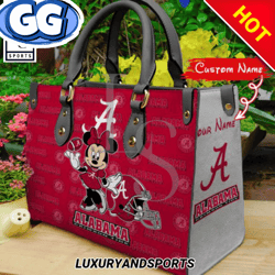 Alabama Crimson Tide Minnie Women Leather Handbag