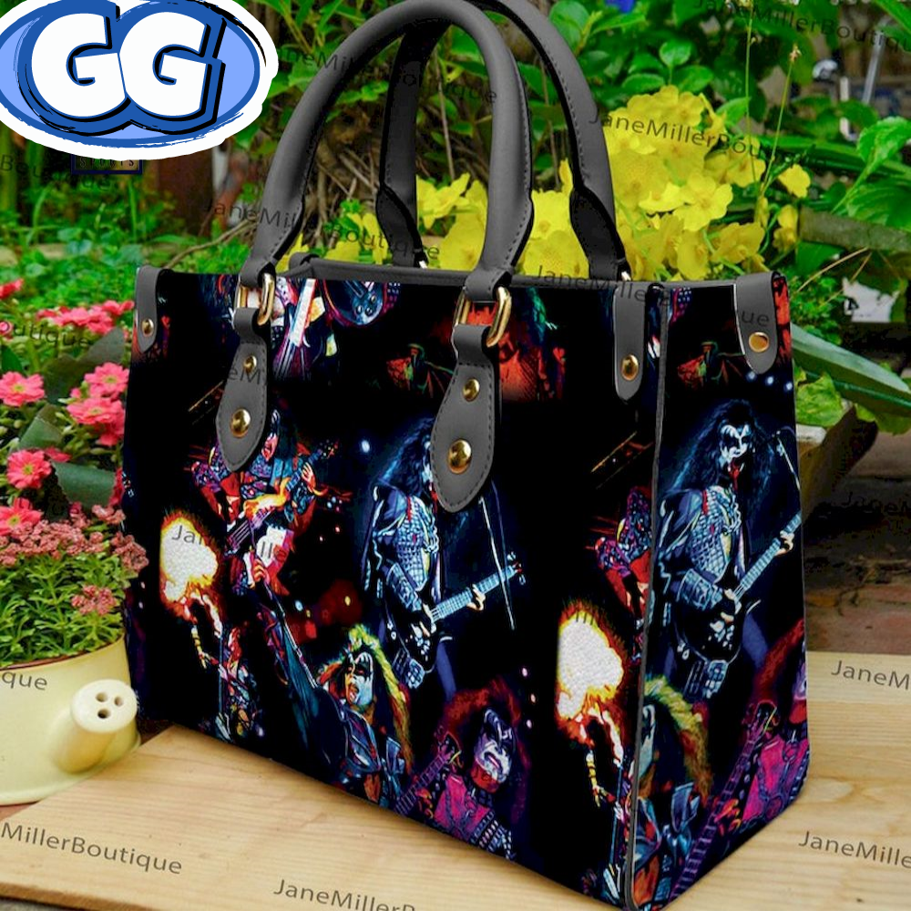 Kiss Rock Band All Black Leather Bag.jpg