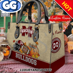 Mississippi State Bulldogs Autumn Women Leather Handbag