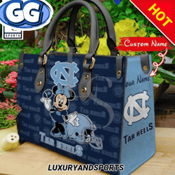 north carolina tar heels minnie women leather handbag