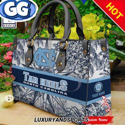 north carolina tar heels women leather handbag